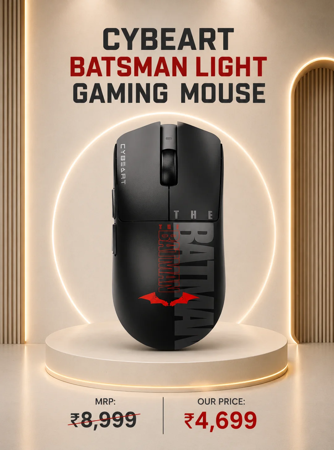 Cybeart Batman Ultra Light Gaming Mouse